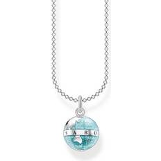 Thomas sabo jordglob smycken Thomas Sabo Globe Necklace - Silver/Blue