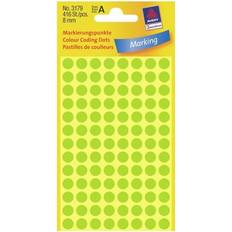 Green Label Avery Bright Green Dot Stickers