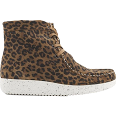 Nature asta støvle Nature Asta Suede w. Fur - Leopard