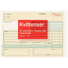 Kvittensblock Esselte Kvittens Numbered A6L