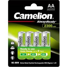 Aa genopladelige batterier Camelion AlwaysReady Rechargeable Battery AA Compatible 4-pack