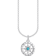 Turquoise Necklaces Thomas Sabo Compass Necklace - Silver/Turquoise/White