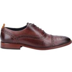 Cotton/Textile Oxford Base London Cast Lace Up Brogue - Brown