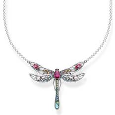 Thomas Sabo Dragonfly Large Necklace - Silver/Multicolour