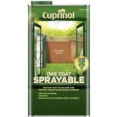 Cuprinol Paint Cuprinol One Coat Sprayable Wood Paint Autumn Gold 5L