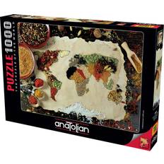 Anatolian Classic Jigsaw Puzzles Anatolian Herbal World Map 1000 Pieces