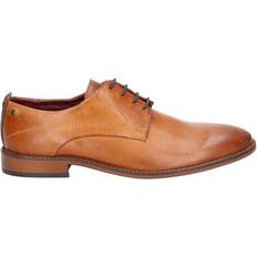 Script Washed Leather Lace Up - Tan