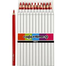 Røde Kritt Colortime Wax Crayons Red 12-pack