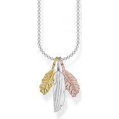 Thomas Sabo Feathers Necklace - Silver/Gold/Rose Gold