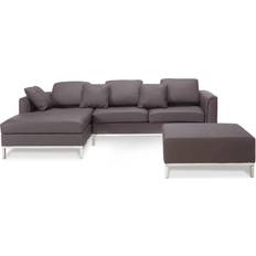 Brun - Divaner Sofaer Beliani Oslo with Footstool Right-Hand Sofa 270cm 4 personers