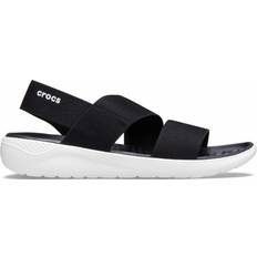 Hihna Sandaalit Crocs LiteRide Stretch Sandal Women - Black/White