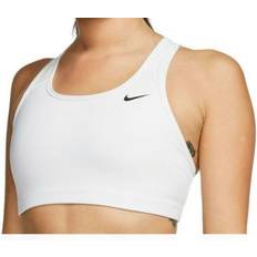 Running - White Bras Nike Medium Support Swoosh Sports Bra - White/Black