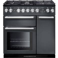 Rangemaster NEX90DFFSL/C Nexus 90cm Dual Fuel Chrome, Grey, Red