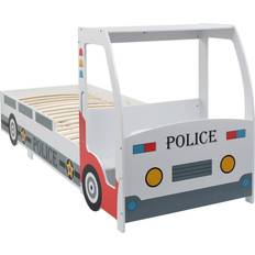 Rojo Camas Children's Police Car Bed with Desk 38.2x102.6"