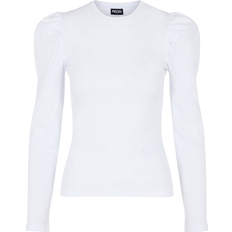 Ajustado Blusas Pieces Anna Long Sleeved Blouse - Bright White