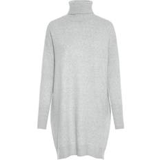 Best Vestidos Vero Moda Brilliantollneck Light Grey Melange Mujer - Multicolor