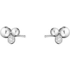 Georg Jensen Moonlight Grapes Earrings - Silver/Diamonds