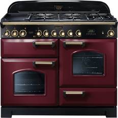 Rangemaster Classic Deluxe CDL110DFFCY/B 110cm Dual Fuel Cranberry Red