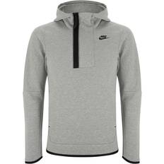 Nike tech black and grey Nike Tech Fleece 1/2-Zip Hoodie Men - Dark Grey Heather/Black