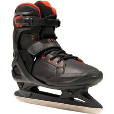 OXELO Patins à glace adulte FIT500 homme noir et rouge