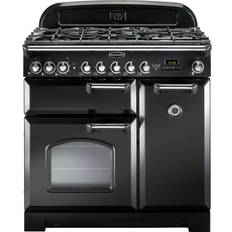 90cm - Dual Fuel Ovens Cookers Rangemaster CDL90DFFBL/C Classic Deluxe 90cm Dual Fuel Black