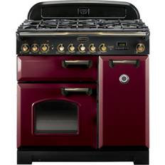 Rangemaster CDL90DFFCY/C Classic Deluxe 90cm Dual Fuel Red, Chrome