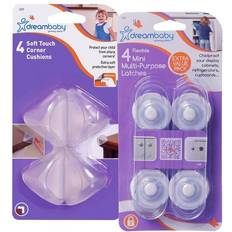 Corner Guard DreamBaby Deluxe Corner Cushions 4-pack & Mini Latches 4-pack