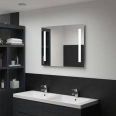 Muebles de Baño vidaXL Espejo De Pared De Baño Con LED 80x60 cm