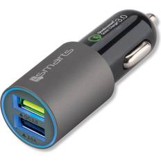 4smarts Cargador Para Coche Encendedor, 6a 2 Puertos Usb