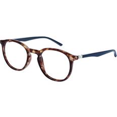 Gafas de Lectura Opulize Met de Lectura con Bloqueo de Luz Azul Montura Redonda Delgada Marrón Carey Resistente a Arañazos Bisagras de Muelle Mejoran Sueño Ordenador Gaming Hombre Mujer B60-2 2.50