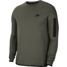 Nike Tech Fleece Crew Men - Olive Green Black