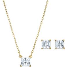 Swarovski Gold Plated Jewellery Sets Swarovski Attract Jewellery Set - Gold/White