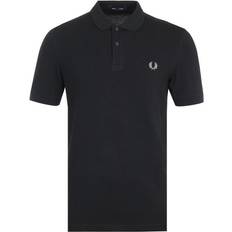 3XL Polos Fred Perry Plain Polo - Black/Chrome