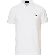 Men - XXS Polo Shirts Fred Perry Plain Polo Shirt - White/Navy