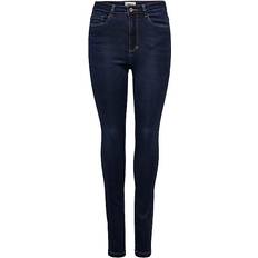 Only Royal Life Hw Skinny Fit Jeans - Blue/Dark Blue Denim