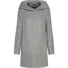 Vero Moda Transitional Coat - Grey/Light Grey Melange