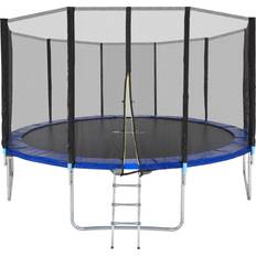 tectake Outdoor Trampoline 366cm + Safety Net + Ladder