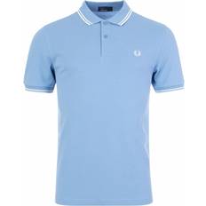 Fred Perry Twin Tipped Polo Shirt - Sky/Snow White/Snow White