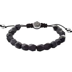 Diesel Bracelet en Acier Noir et Agathe Noire