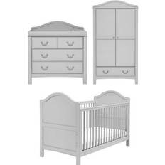 Grey Furniture Set East Coast Nursery Toulouse Cot Bed Dresser & Wardrobe