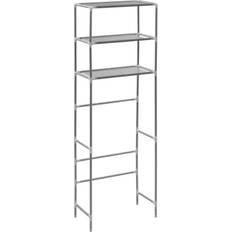 Acciaio inossidabile Portasaponi vidaXL Scaffale Per Bagno Con 3 Ripiani Argento 53x28x169 cm