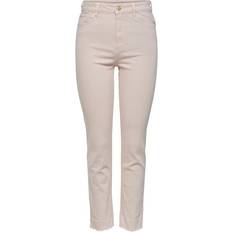 Only High Waist Trousers - Beige/Ecru