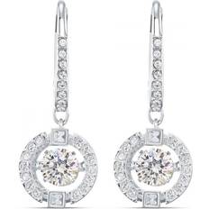 Swarovski Una Rhodium Plated And Zirconia Drop Earrings 5504652 For Women