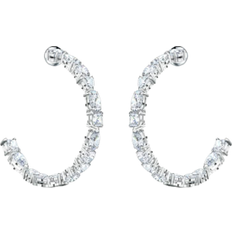 Swarovski Tennis Deluxe Hoops - Silver/Transparent