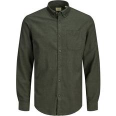 Jack & Jones Button Down Twill Weave Shirt - Green/Forest Night