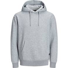 Jack & Jones Plain Hoodie - Grey/Light Grey Melange