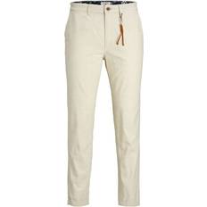 Jack & Jones Ace Linen AKM 985 Chinos - White/Silver Birch