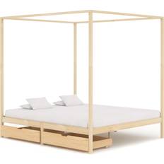 vidaXL Four-Poster 2 Drawers