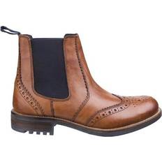 Men - TPR Chelsea Boots Cotswold Cirencester Brogue - Tan