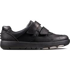 Textile Low Top Shoes Clarks Kid's Rex Pace - Black Leather